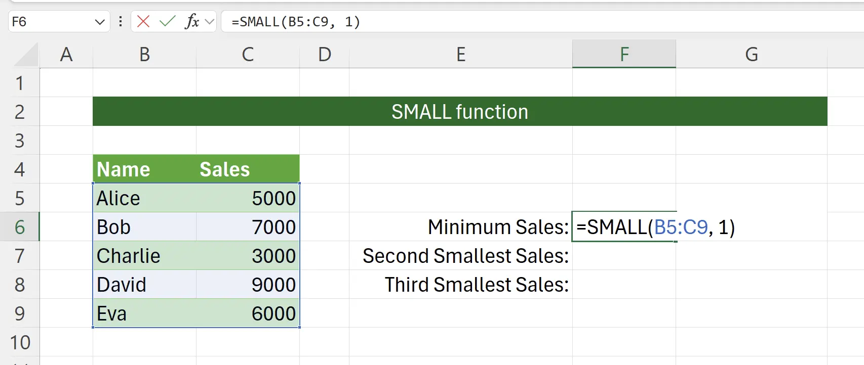 Select the Dataset Range