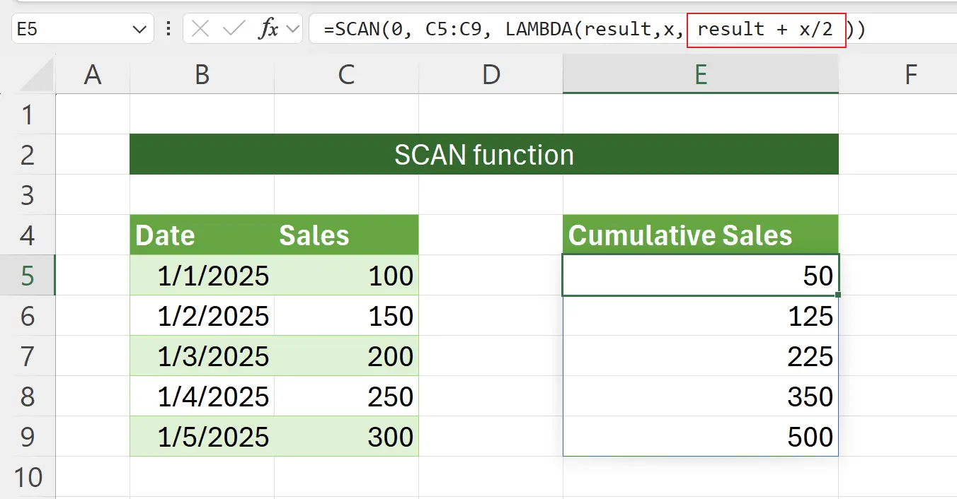 Other Accumulation Formulas