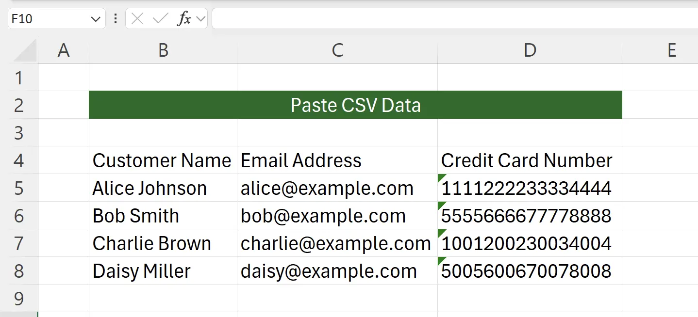 CSV（逗號分隔值）格式